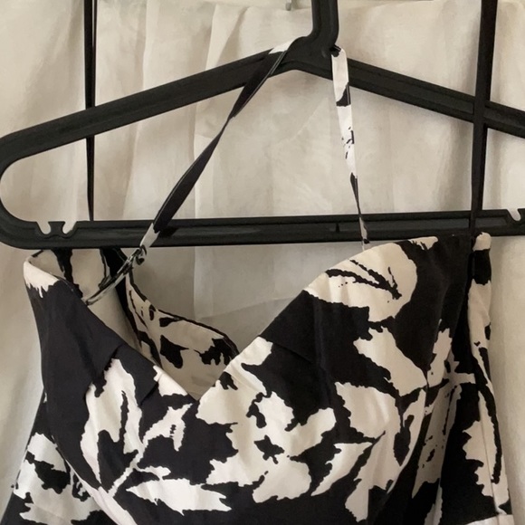 Coast black & white silk bandeau dress, UK size 16 but fits like 10 US - Picture 4 of 10